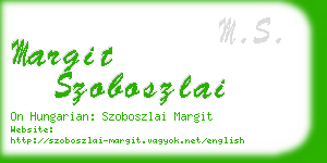 margit szoboszlai business card
